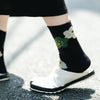 SOUSOU TABI SOCKS (MID-CALF) SMILE BLACK - LOG-ON