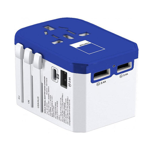 VERBATIM 4Port 45W QC/PD Adaptor-Pantone-Dark Blue - LOG-ON