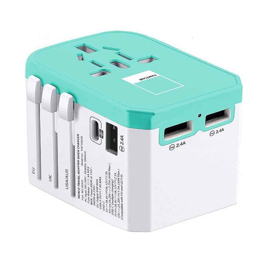 VERBATIM 4Port 45W QC/PD Adaptor-Pantone-Aqua - LOG-ON