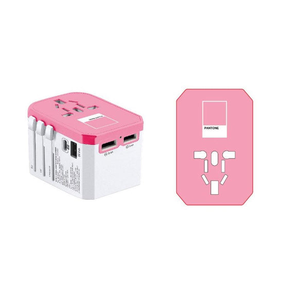 VERBATIM 4Port 45W QC/PD Adaptor-Pantone-Pink - LOG-ON