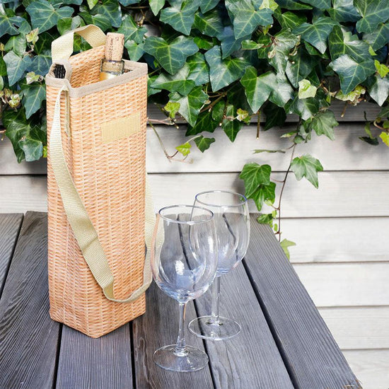 KIKKERLAND Wicker Wine Cooler - LOG-ON