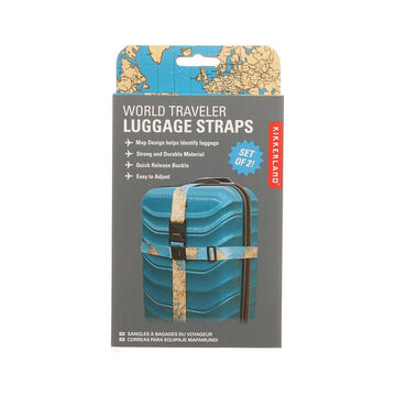 KIKKERLAND World Traveler Luggage Straps - LOG-ON