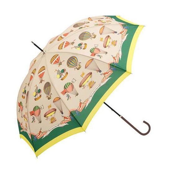 BECAUSE Ball Print Stick 58cm Umbrella-Green (310g) - LOG-ON