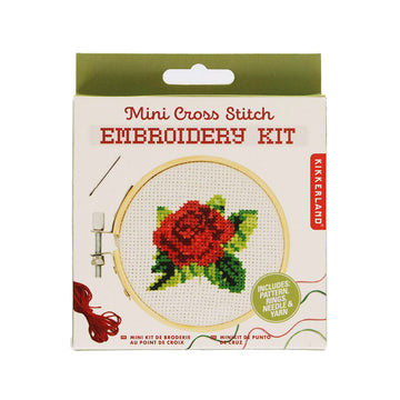 KIKKERLAND Mini Cross Stitch Kit - Rose