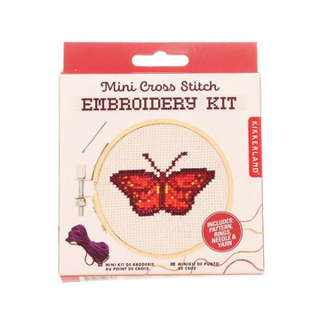 KIKKERLAND Crossstitch Embroidery Kit-Butterfly