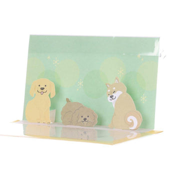 SANRIO Birthday Card Pop Up - 3 Dogs - LOG-ON