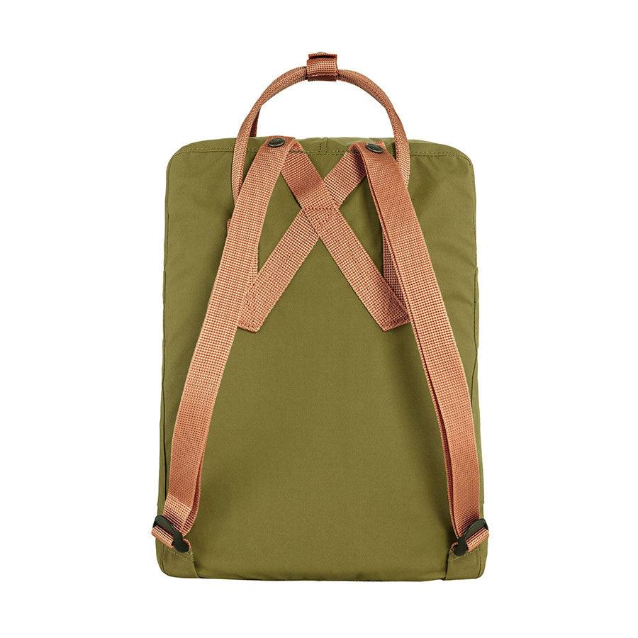 FJALLRAVEN SS23 Kanken Backpack F.Green Peach Sand LOG ON