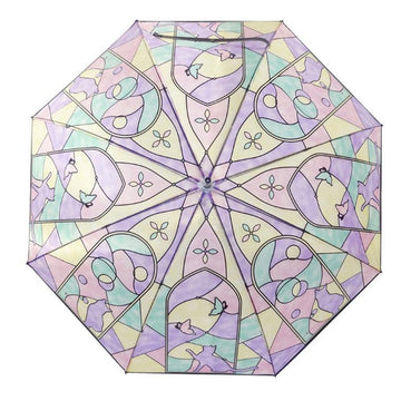 TOMO Stained Glass Umbrella Cat And Butterfly (Purple) (365g) - LOG-ON