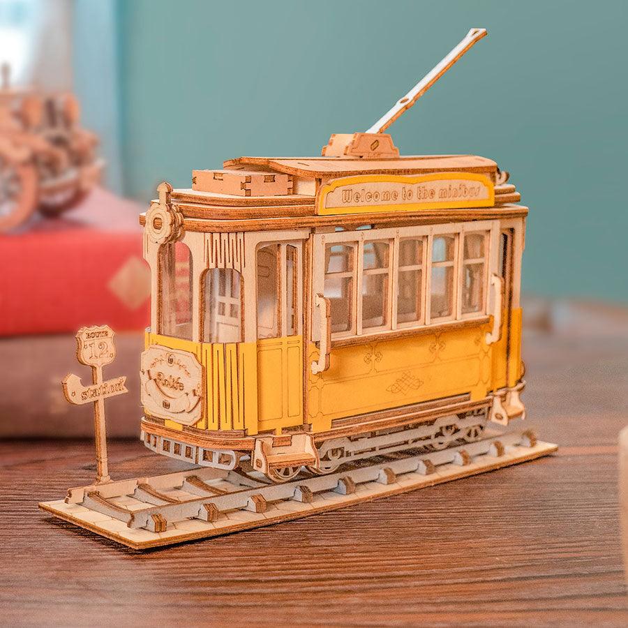 ROBOTIME ROKR Tramcar Wooden Puzzle - LOG-ON