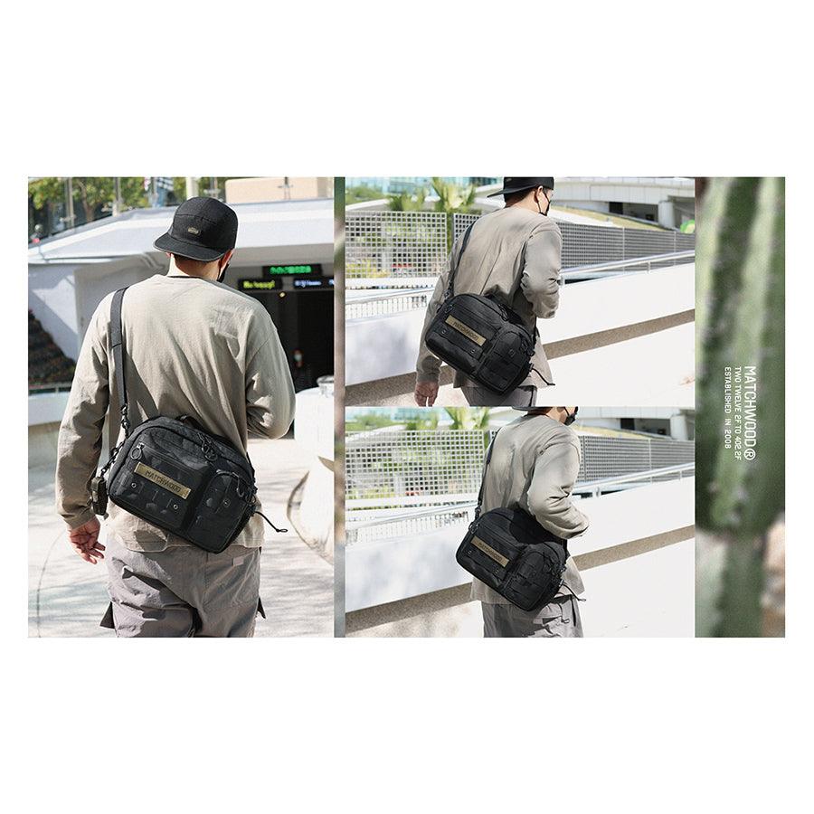 MATCHWOOD Chaser 2 Way Shoulder Bag - Black (550g) - LOG-ON