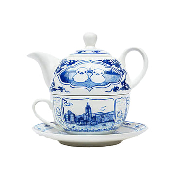 Double Ducks Ceremic Teapot Set