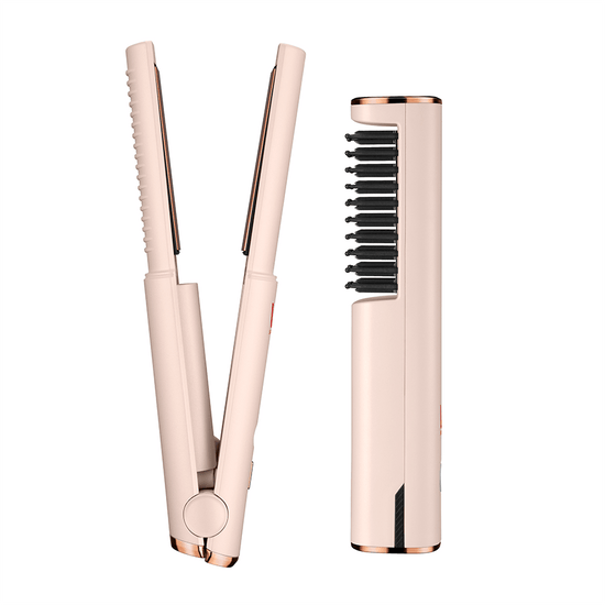 VIDAL SASSOON VS Brush&Straightener Set 2023 - Pink - LOG-ON