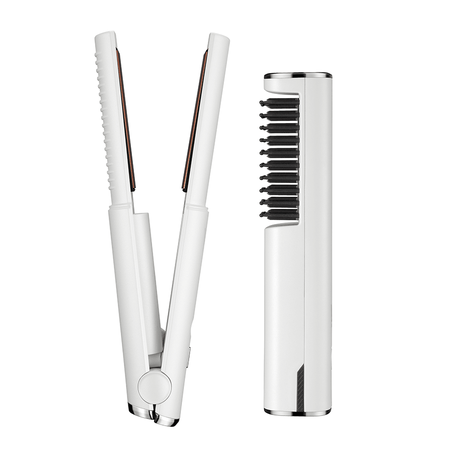 VIDAL SASSOON VS Brush&Straightener Set 2023 - White - LOG-ON