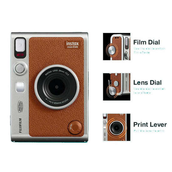 FUJIFILM instax mini EVO Brown - LOG-ON