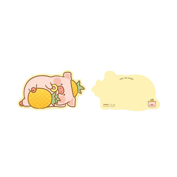 LULU THE PIGGY Lulu The Piggy Fruit Bling Postcard - Pineap