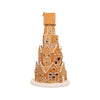 JLINE Xmas Ginger Bread House Tower With Led 47cm - Poly Brown - LOG-ON