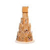 JLINE Xmas Ginger Bread House Tower With Led 47cm - Poly Brown - LOG-ON