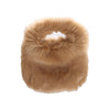 SENBADO Fur Handy Bag Brown X Beige  (260g)