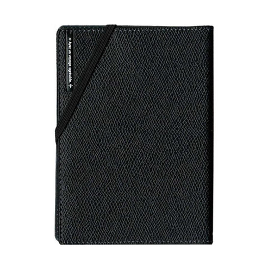 CONCISE Skimming Block Passport Cover Black (30g) - LOG-ON