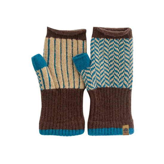 BISQUE Tehtava Herring Bone Fingerless-Blue (48g) - LOG-ON