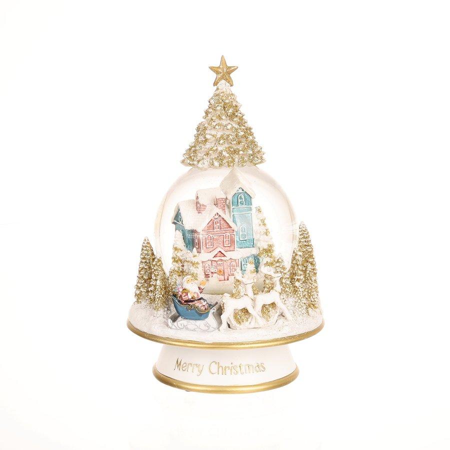 HARMONIER XMAS MUSIC SNOW GLOBE 13.5CM - TOWN (1280g) - LOG-ON