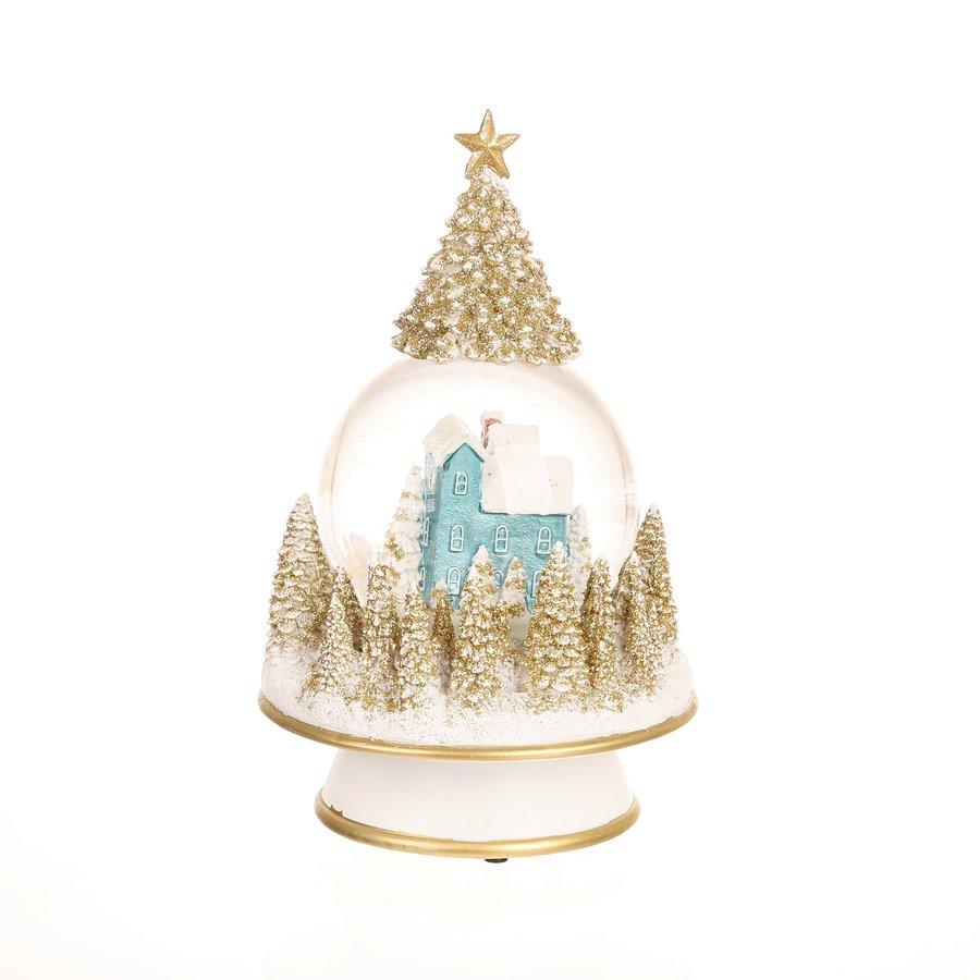 HARMONIER XMAS MUSIC SNOW GLOBE 13.5CM - TOWN (1280g) - LOG-ON