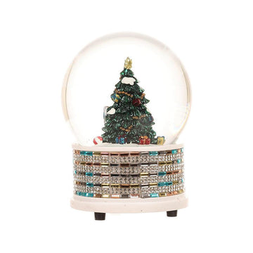 HARMONIER XMAS MUSIC SNOW GLOBE 10CM - XMAS TREE (800g) - LOG-ON