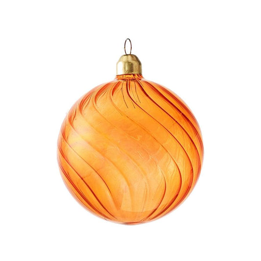 HARMONIER XMAS ORNAMENT 8CM 1PC - IRIDESCEN ORANGE (40g) - LOG-ON