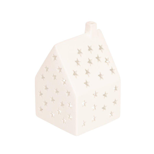 NANKAI TSUSHO Xmas Porcelain Candle Holder - Star House (180g) - LOG-ON