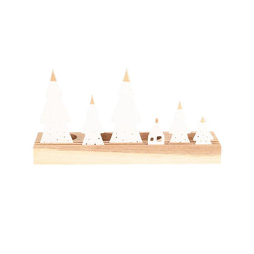 NANKAI TSUSHO Xmas Porcelain Candle Holder - Fir Tree (266g) - LOG-ON