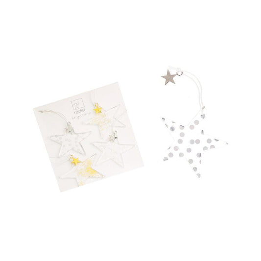 NANKAI TSUSHO Xmas Glass Ornament Star 9.5cm - Dots (38g) - LOG-ON