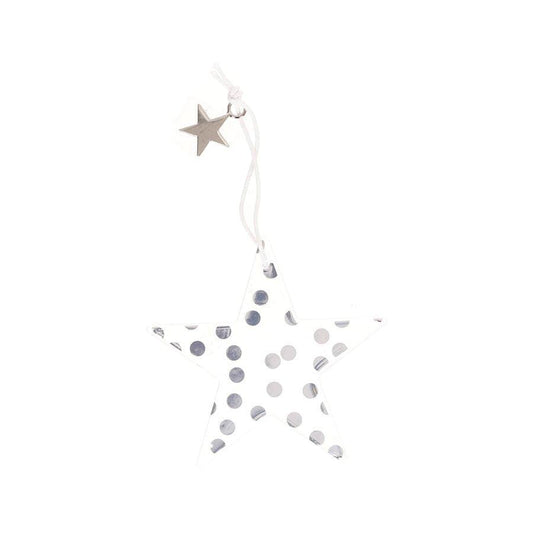 NANKAI TSUSHO Xmas Glass Ornament Star 9.5cm - Dots (38g) - LOG-ON