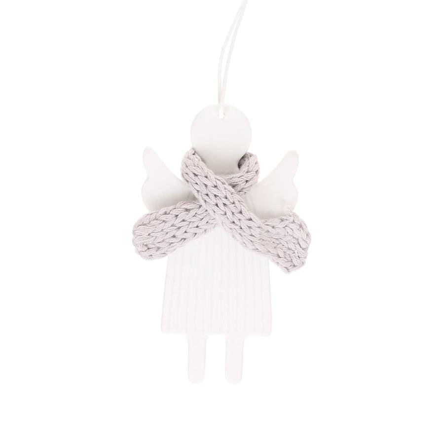 NANKAI TSUSHO Xmas Porcelain Ornament Winter Friends 10cm - Angel (25g) - LOG-ON