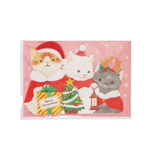 HALLMARK Xmas Card Pop Up - 3 Cats  (20g)