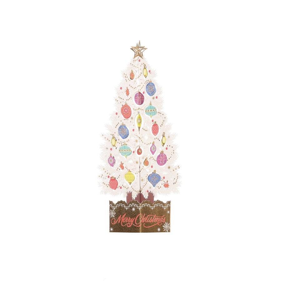 HALLMARK Xmas Card Pop Up - Xmas Tree White (20g) - LOG-ON