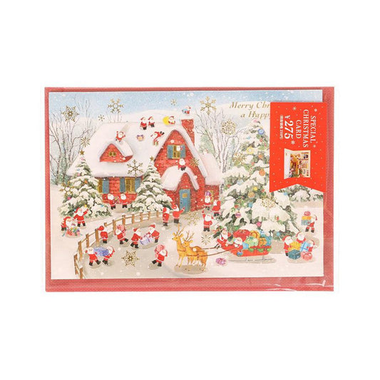 APJ Xmas Card Pop Up - Santa Home (15g) - LOG-ON