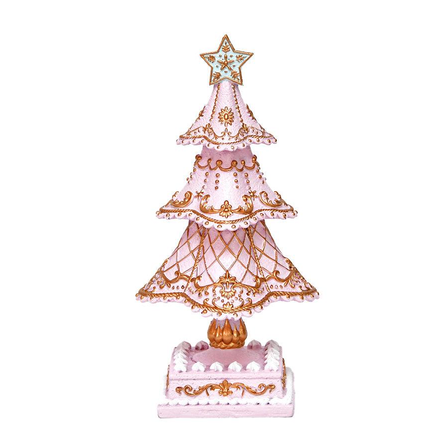 HARMONIER DESTOP XMAS TREE GINGERBREAD 25CM - PINK (610g) - LOG-ON