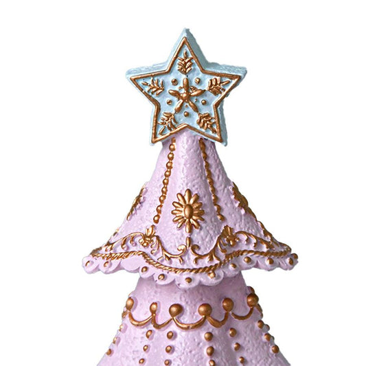 HARMONIER DESTOP XMAS TREE GINGERBREAD 25CM - PINK (610g) - LOG-ON