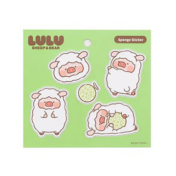 LULU THE PIGGY LULU THE PIGGY SPONGE STICKER BEAR & SHEEP - SHEEP