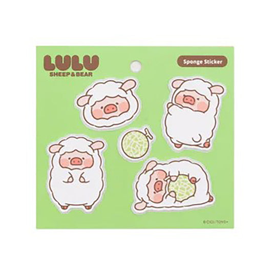 LULU THE PIGGY 罐頭豬LULU 泡棉貼紙 豬熊豬羊 - 豬羊