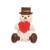 HRACKY XMAS WOODEN DOLL LESNI HEART 4.2CM - SNOWMAN (9g) - LOG-ON