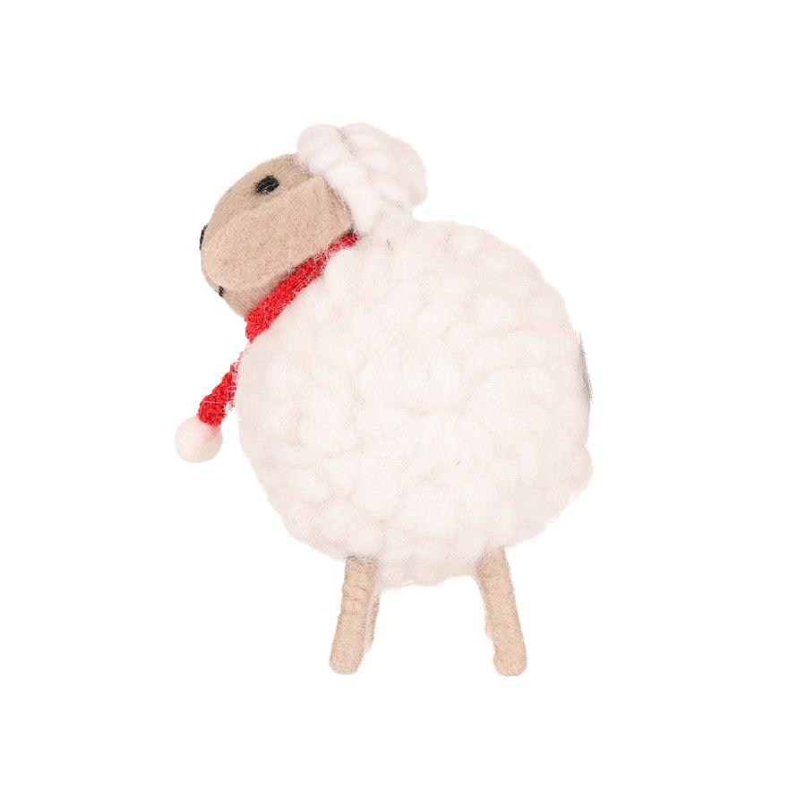 MOCOMOCOANIMAL XMAS FELT MASCOT ADULT 13CM - SHEEP (33g) - LOG-ON