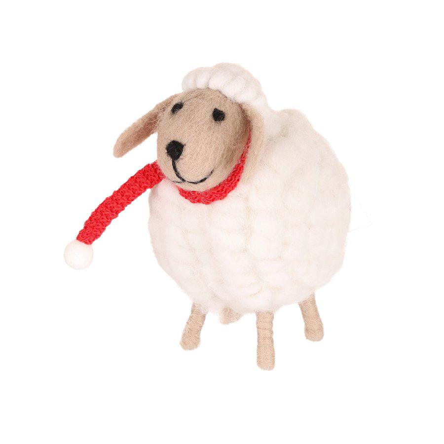 MOCOMOCOANIMAL XMAS FELT MASCOT ADULT 13CM - SHEEP (33g) - LOG-ON