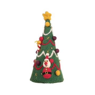 FELT&KNIT FELT XMAS TREE 21CM - SANTA (57g) - LOG-ON