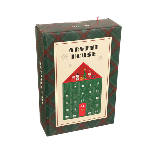 CHRISTMASOBJET WOODEN ADVENT HOUSE 30CM (917g) - LOG-ON