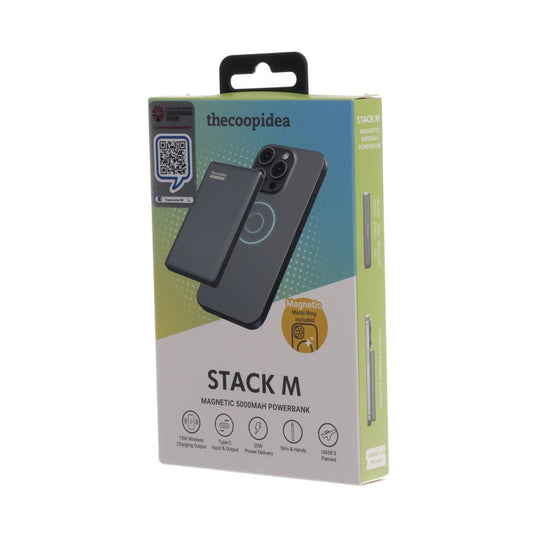 THECOOPIDEA STACK M Ultra Slim Magnetic 5000mAh Powerbank Space Black