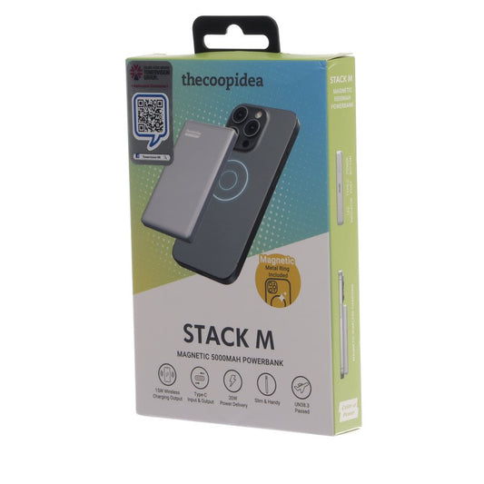 THECOOPIDEA STACK M Ultra Slim Magnetic 5000mAh Powerbank Space Grey