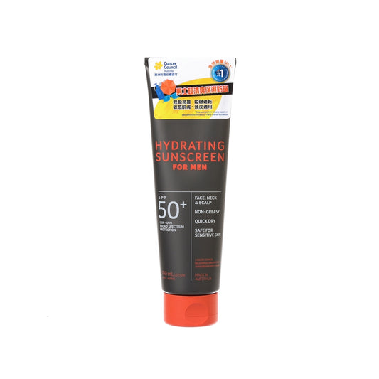 CANCER COUNCIL CCA Hydrating Sunscreen For Men SPF50+  (100mL)