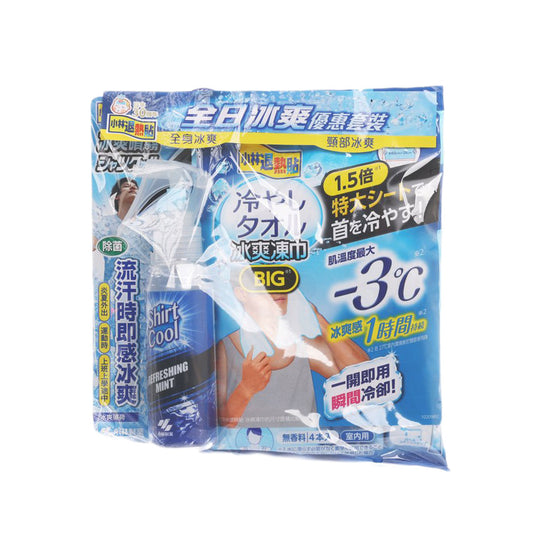 NETSUSAMA 小林冰爽噴霧 凍巾大4片 優惠裝