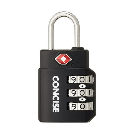 CONCISE 3Digit Dial Tsa Lock - Black  (71g)